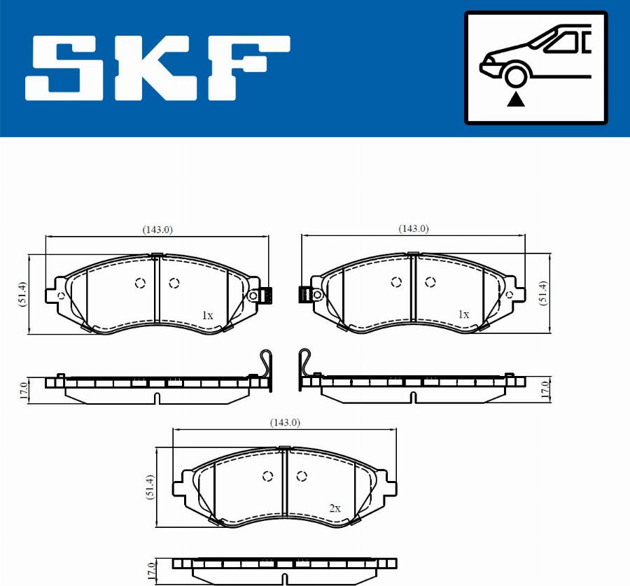 SKF VKBP 80865 A - Bremsbelagsatz, Scheibenbremse alexcarstop-ersatzteile.com