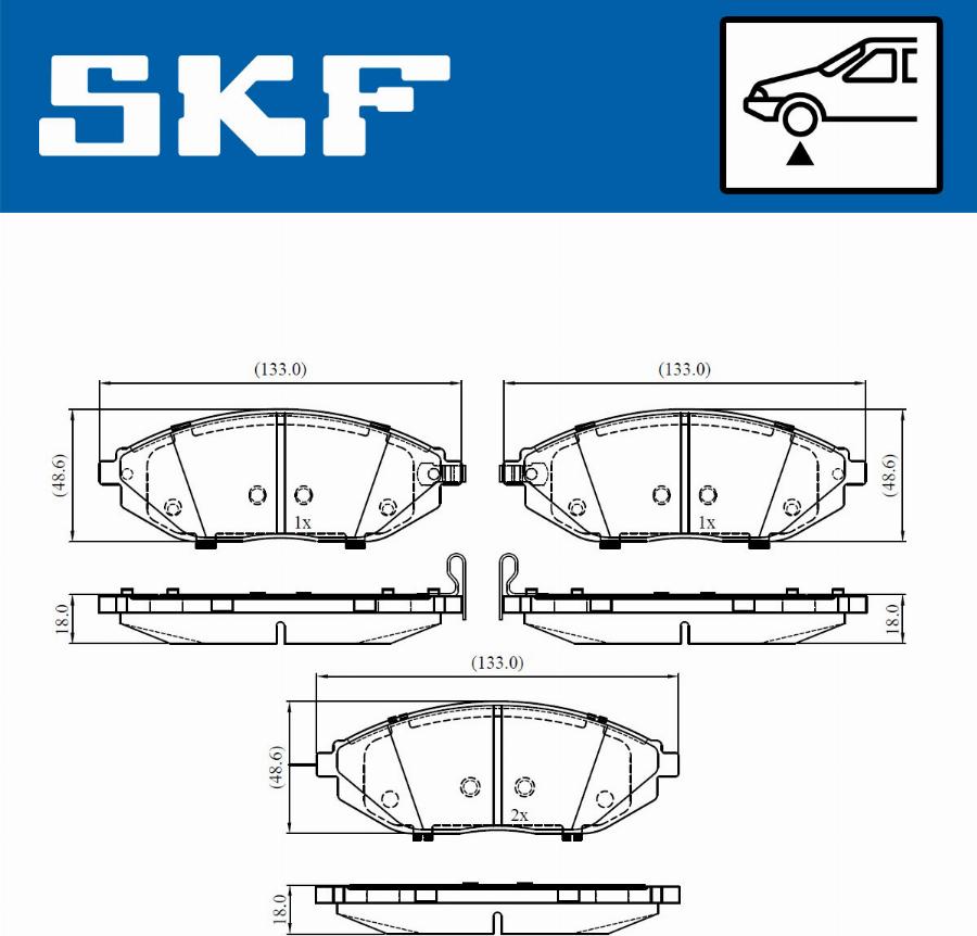 SKF VKBP 80305 A - Bremsbelagsatz, Scheibenbremse alexcarstop-ersatzteile.com