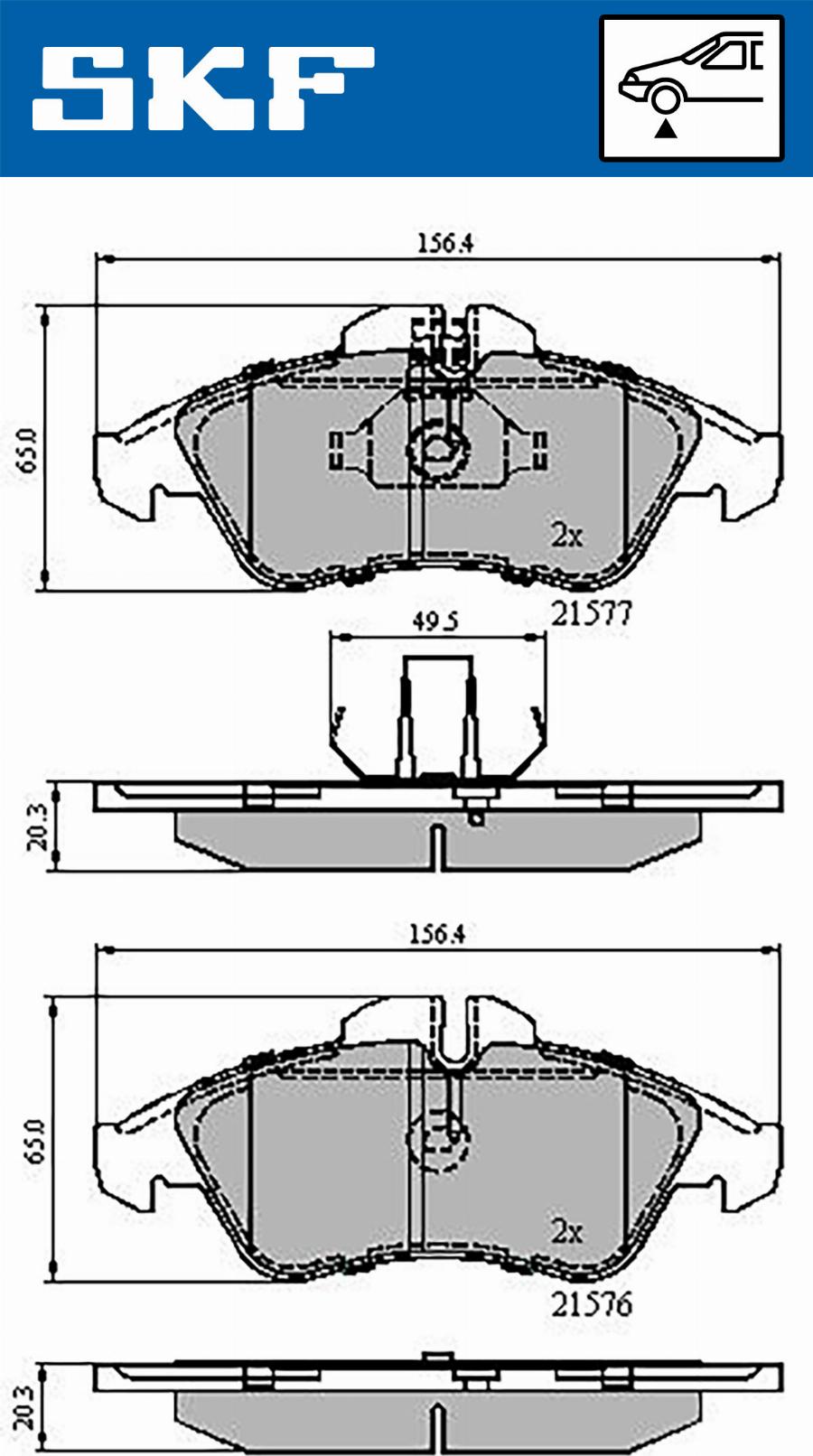 SKF VKBP 80254 - Bremsbelagsatz, Scheibenbremse alexcarstop-ersatzteile.com