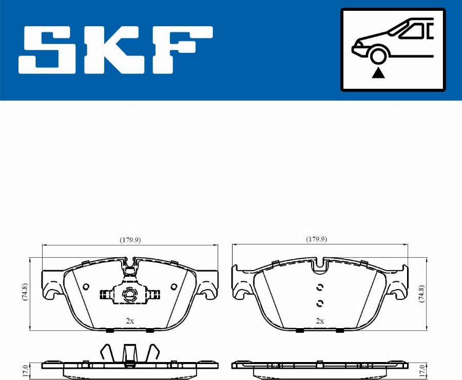 SKF VKBP 80269 E - Bremsbelagsatz, Scheibenbremse alexcarstop-ersatzteile.com