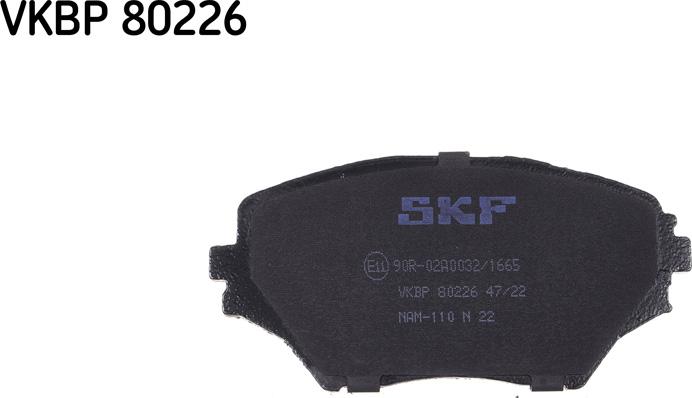 SKF VKBP 80226 - Bremsbelagsatz, Scheibenbremse alexcarstop-ersatzteile.com