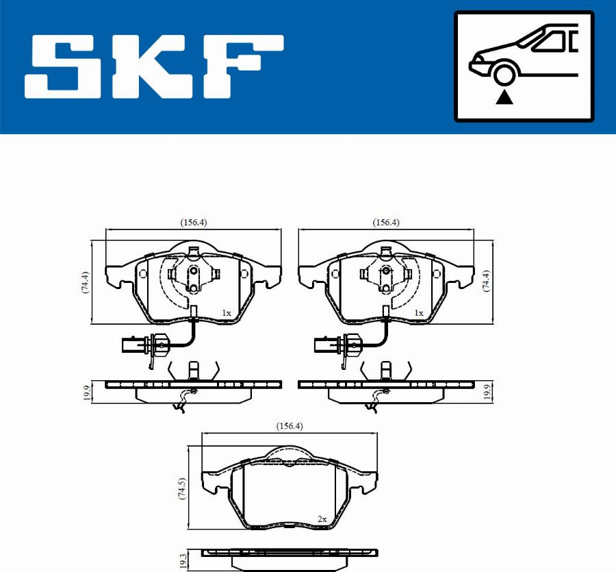 SKF VKBP 80749 E - Bremsbelagsatz, Scheibenbremse alexcarstop-ersatzteile.com