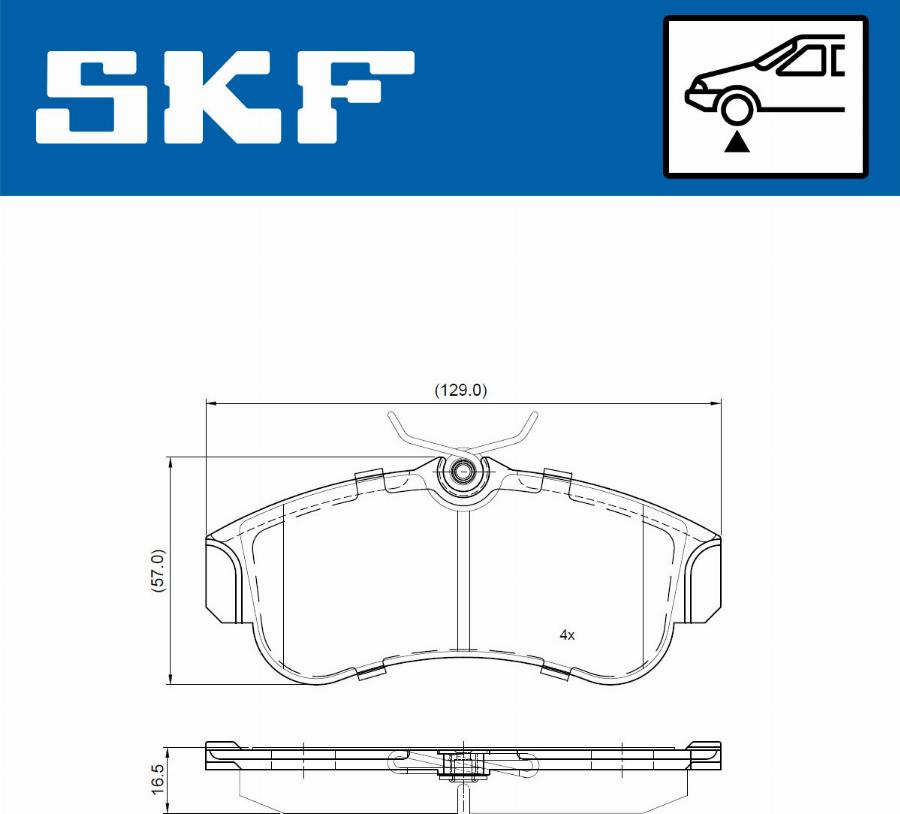 SKF VKBP 80727 - Bremsbelagsatz, Scheibenbremse alexcarstop-ersatzteile.com