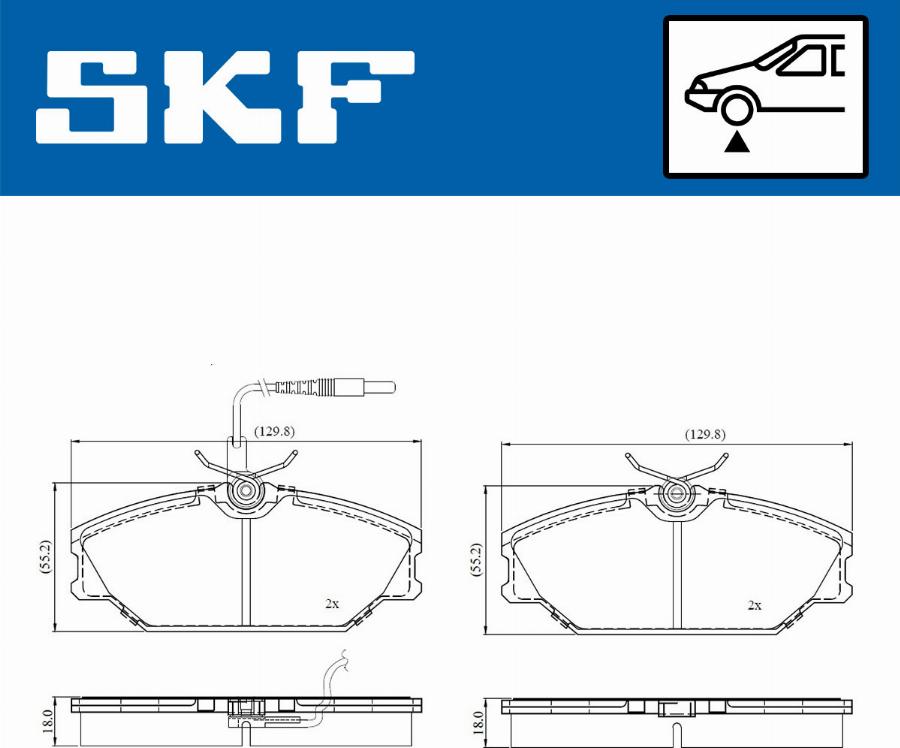 SKF VKBP 80779 E - Bremsbelagsatz, Scheibenbremse alexcarstop-ersatzteile.com