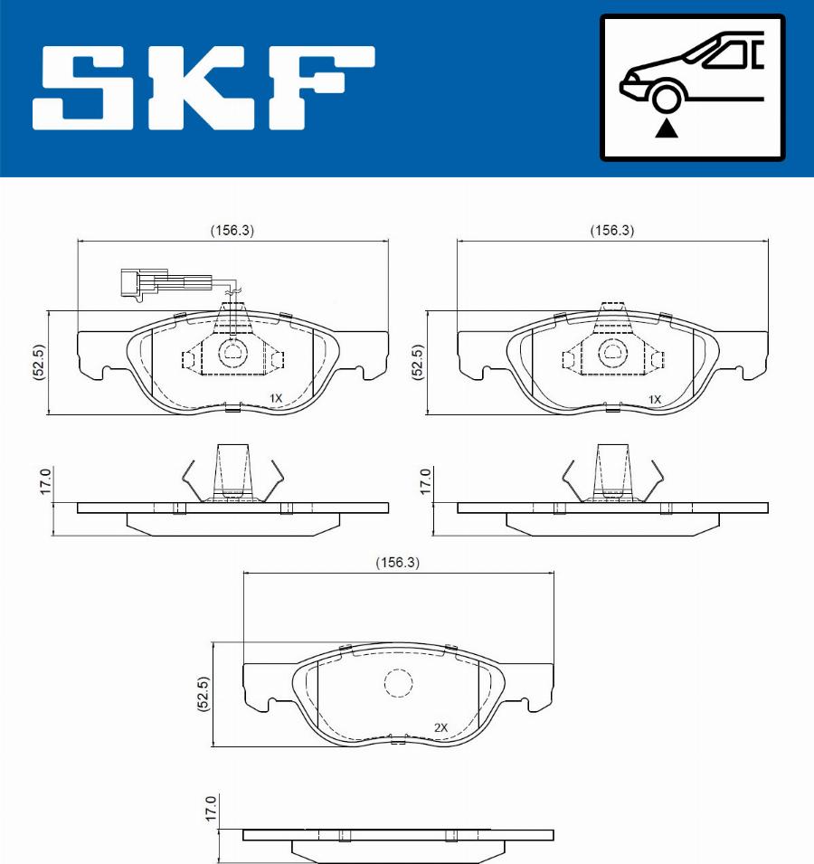 SKF VKBP 80774 E - Bremsbelagsatz, Scheibenbremse alexcarstop-ersatzteile.com