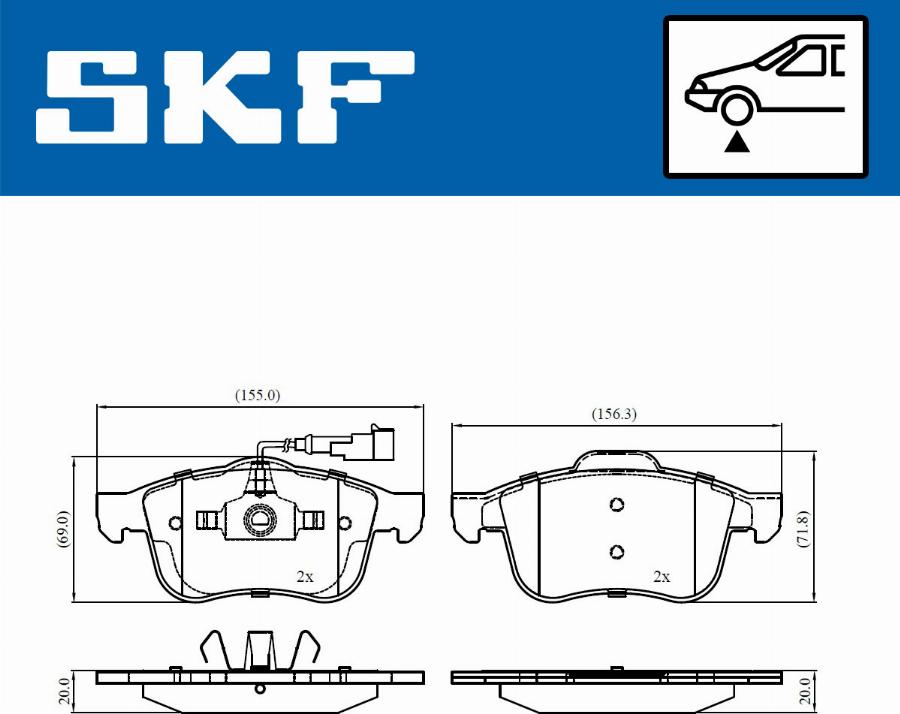 SKF VKBP 81043 E - Bremsbelagsatz, Scheibenbremse alexcarstop-ersatzteile.com