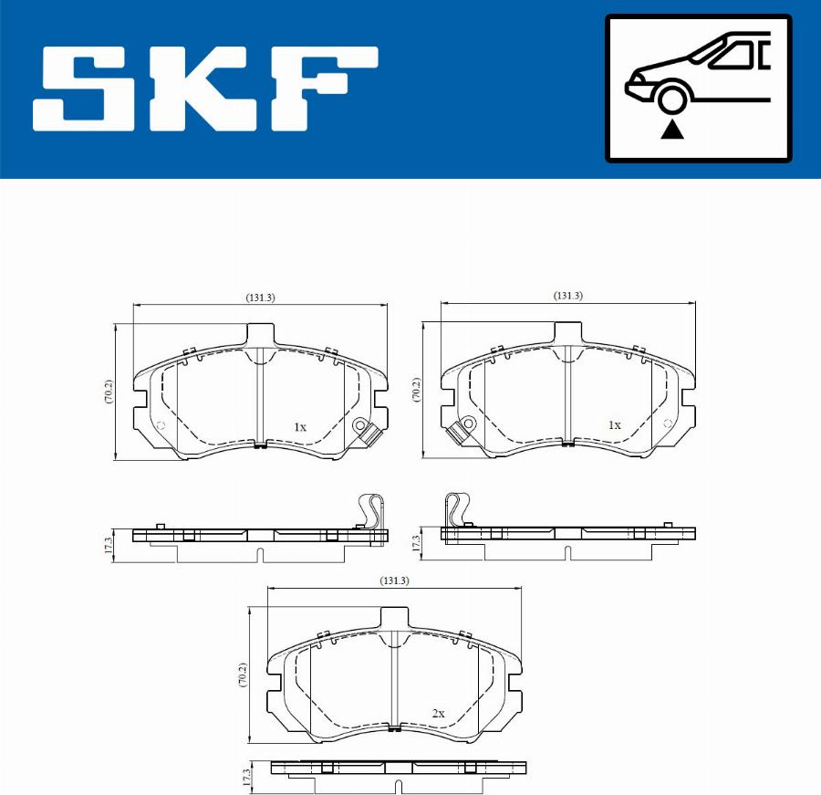 SKF VKBP 81080 A - Bremsbelagsatz, Scheibenbremse alexcarstop-ersatzteile.com