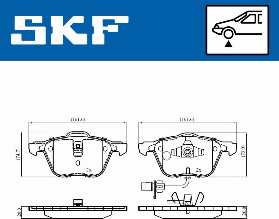 SKF VKBP 81035 E - Bremsbelagsatz, Scheibenbremse alexcarstop-ersatzteile.com