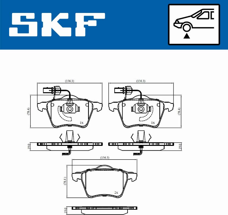 SKF VKBP 81036 E - Bremsbelagsatz, Scheibenbremse alexcarstop-ersatzteile.com