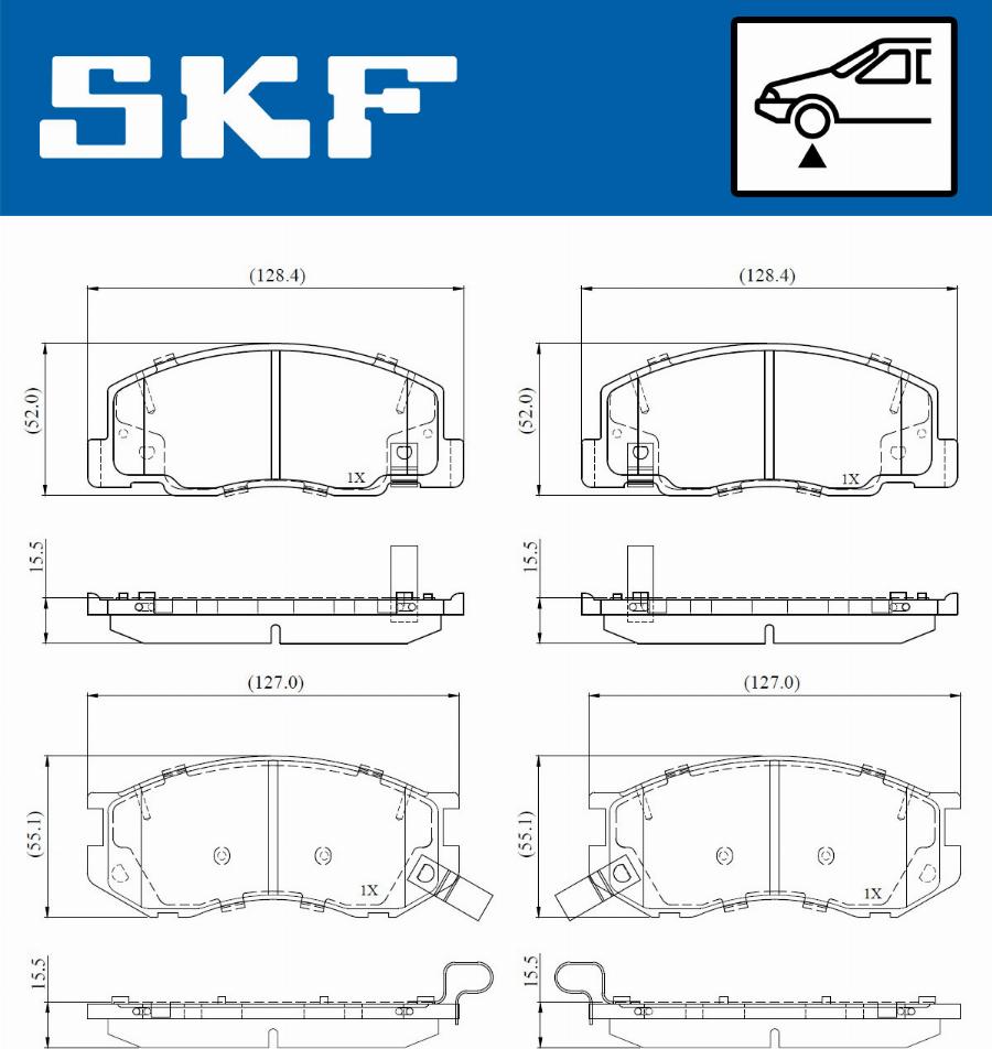 SKF VKBP 81119 A - Bremsbelagsatz, Scheibenbremse alexcarstop-ersatzteile.com