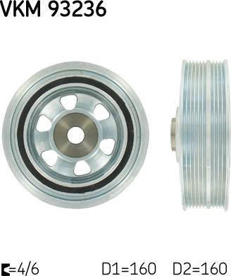 SKF VKM 93236 - Riemenscheibe, Kurbelwelle alexcarstop-ersatzteile.com