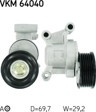 SKF VKM 64040 - Umlenk / Führungsrolle, Keilrippenriemen alexcarstop-ersatzteile.com