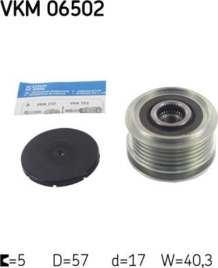 SKF VKM 06502 - Riemenscheibe, Generator alexcarstop-ersatzteile.com