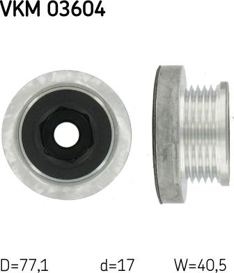 SKF VKM 03604 - Riemenscheibe, Generator alexcarstop-ersatzteile.com