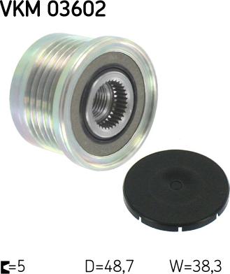 SKF VKM 03602 - Riemenscheibe, Generator alexcarstop-ersatzteile.com