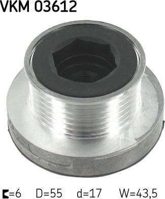 SKF VKM 03612 - Riemenscheibe, Generator alexcarstop-ersatzteile.com