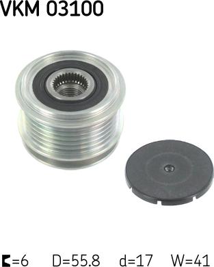 SKF VKM 03100 - Riemenscheibe, Generator alexcarstop-ersatzteile.com