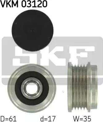 SKF VKM 03120 - Riemenscheibe, Generator alexcarstop-ersatzteile.com