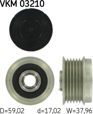 SKF VKM 03210 - Riemenscheibe, Generator alexcarstop-ersatzteile.com