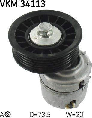 SKF VKM 34113 - Umlenk / Führungsrolle, Keilrippenriemen alexcarstop-ersatzteile.com