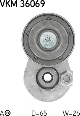 SKF VKM 36069 - Umlenk / Führungsrolle, Keilrippenriemen alexcarstop-ersatzteile.com