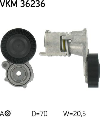 SKF VKM 36236 - Umlenk / Führungsrolle, Keilrippenriemen alexcarstop-ersatzteile.com