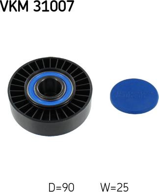 SKF VKM 31007 - Umlenk / Führungsrolle, Keilrippenriemen alexcarstop-ersatzteile.com