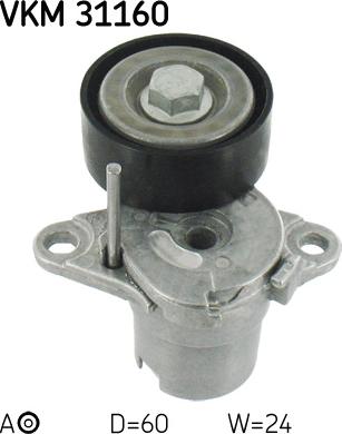 SKF VKM 31160 - Umlenk / Führungsrolle, Keilrippenriemen alexcarstop-ersatzteile.com