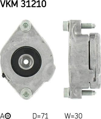 SKF VKM 31210 - Umlenk / Führungsrolle, Keilrippenriemen alexcarstop-ersatzteile.com