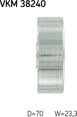 SKF VKM 38240 - Umlenk / Führungsrolle, Keilrippenriemen alexcarstop-ersatzteile.com