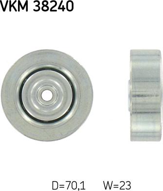 SKF VKM 38240 - Umlenk / Führungsrolle, Keilrippenriemen alexcarstop-ersatzteile.com