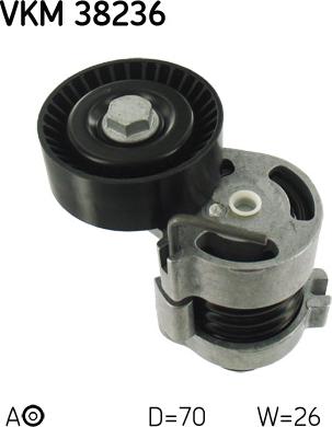 SKF VKM 38236 - Umlenk / Führungsrolle, Keilrippenriemen alexcarstop-ersatzteile.com