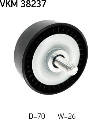 SKF VKM 38237 - Umlenk / Führungsrolle, Keilrippenriemen alexcarstop-ersatzteile.com