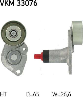 SKF VKM 33076 - Umlenk / Führungsrolle, Keilrippenriemen alexcarstop-ersatzteile.com