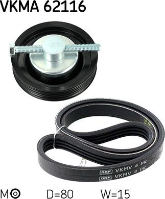 SKF VKMA 62116 - Keilrippenriemensatz alexcarstop-ersatzteile.com