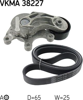 SKF VKMA 38227 - Keilrippenriemensatz alexcarstop-ersatzteile.com