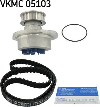 SKF VKMC 05103 - Wasserpumpe + Zahnriemensatz alexcarstop-ersatzteile.com