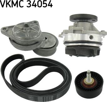 SKF VKMC 34054 - Wasserpumpe + Keilrippenriemensatz alexcarstop-ersatzteile.com