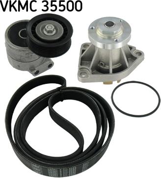 SKF VKMC 35500 - Wasserpumpe + Keilrippenriemensatz alexcarstop-ersatzteile.com