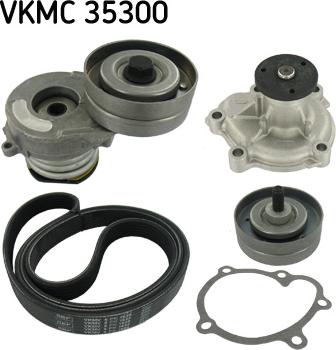 SKF VKMC 35300 - Wasserpumpe + Keilrippenriemensatz alexcarstop-ersatzteile.com