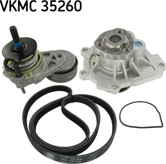 SKF VKMC 35260 - Wasserpumpe + Keilrippenriemensatz alexcarstop-ersatzteile.com