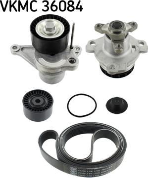 SKF VKMC 36084 - Wasserpumpe + Keilrippenriemensatz alexcarstop-ersatzteile.com