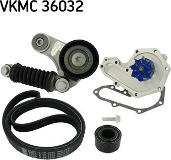 SKF VKMC 36032 - Wasserpumpe + Keilrippenriemensatz alexcarstop-ersatzteile.com