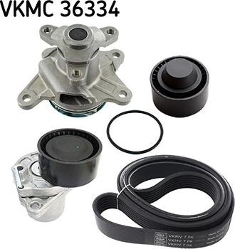 SKF VKMC 36334 - Wasserpumpe + Keilrippenriemensatz alexcarstop-ersatzteile.com