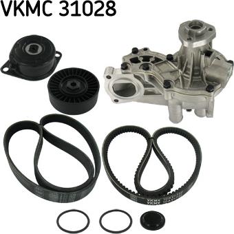 SKF VKMC 31028 - Wasserpumpe + Keilrippenriemensatz alexcarstop-ersatzteile.com