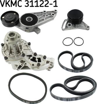 SKF VKMC 31122-1 - Wasserpumpe + Keilrippenriemensatz alexcarstop-ersatzteile.com