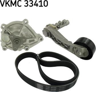 SKF VKMC 33410 - Wasserpumpe + Keilrippenriemensatz alexcarstop-ersatzteile.com