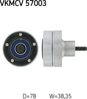 SKF VKMCV 57003 - Umlenk / Führungsrolle, Keilrippenriemen alexcarstop-ersatzteile.com