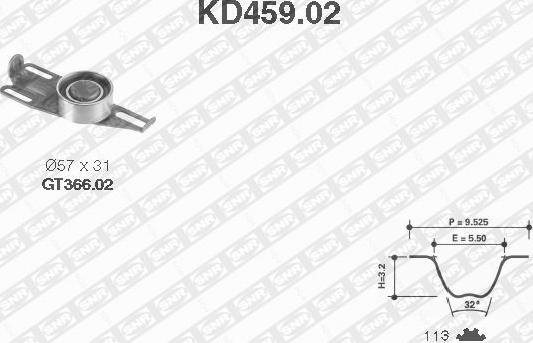 SNR KD459.02 - Zahnriemensatz alexcarstop-ersatzteile.com