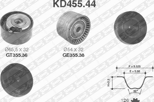 SNR KD455.44 - Zahnriemensatz alexcarstop-ersatzteile.com